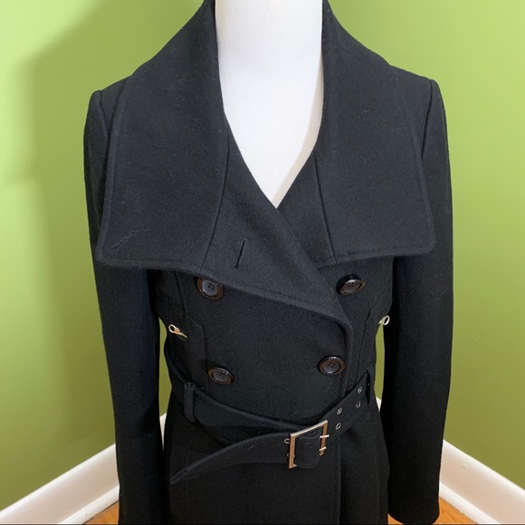 Groggy Military wool blend pea coat, extra small - Picture 3 of 13